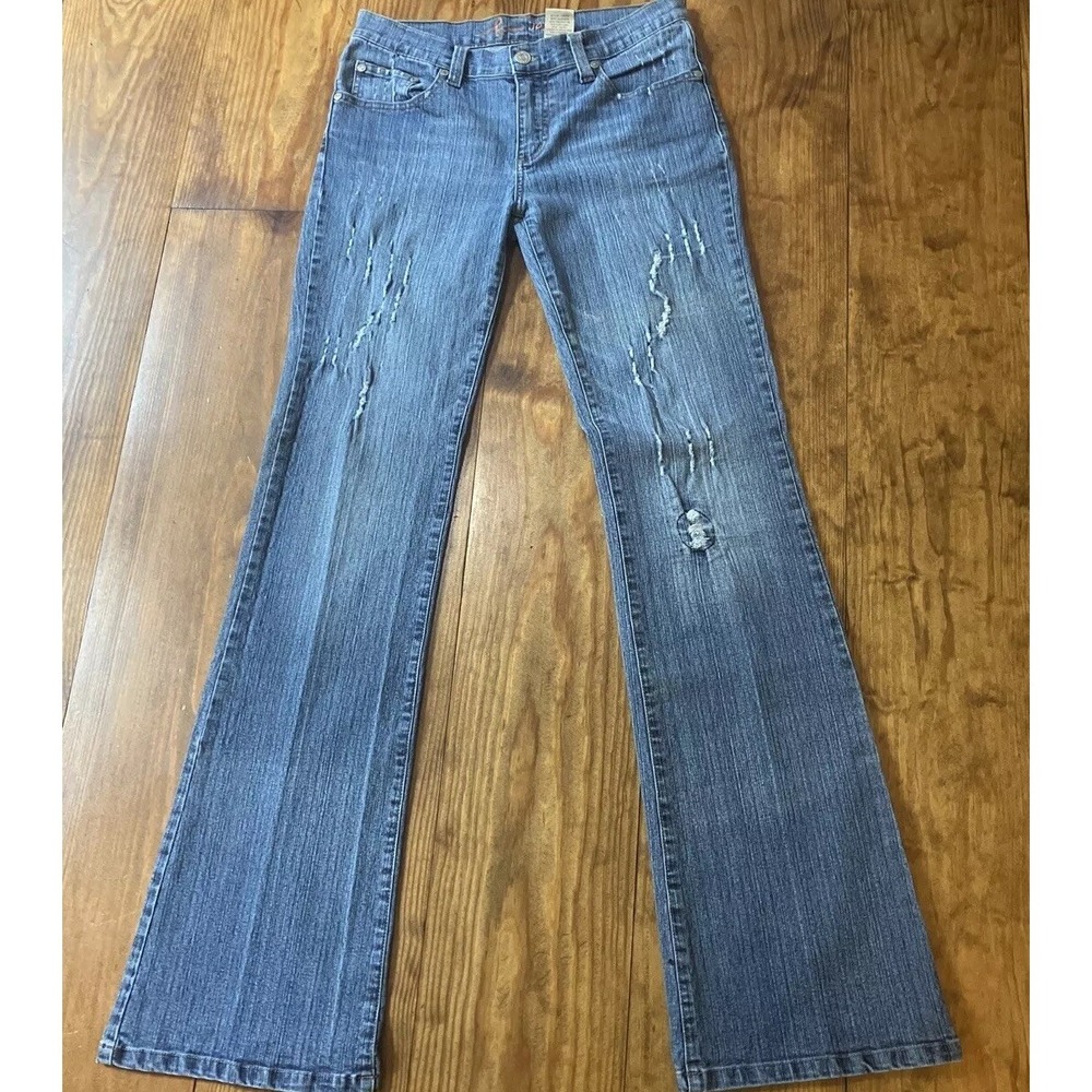 Women's Joy Stretch Jeans Boot Cut Distressed Size 7 (30X31)